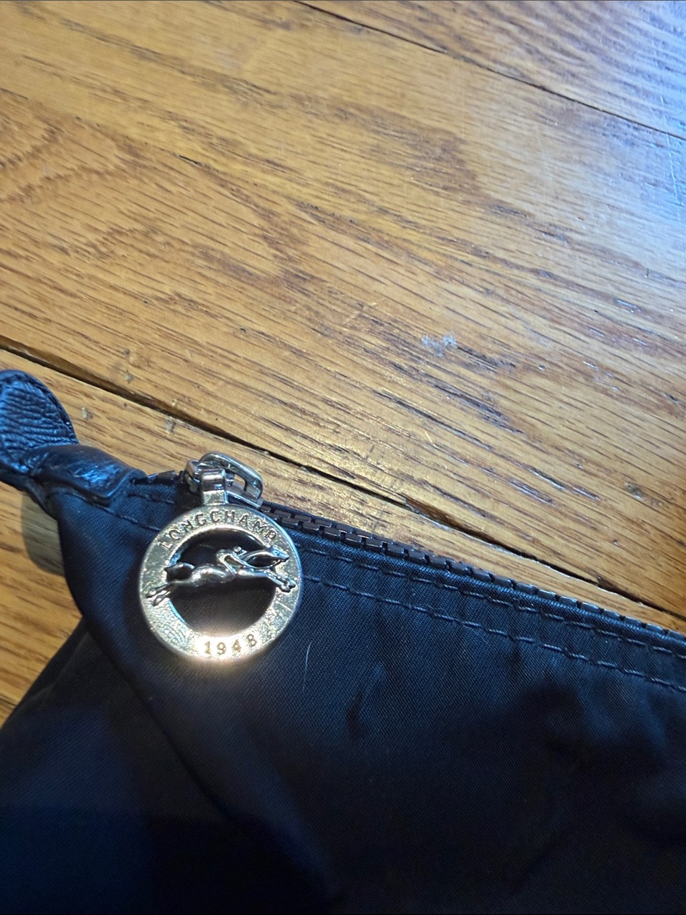 Longchamp Black Le Pilage Tote with silver hardware - Picture 2 of 10